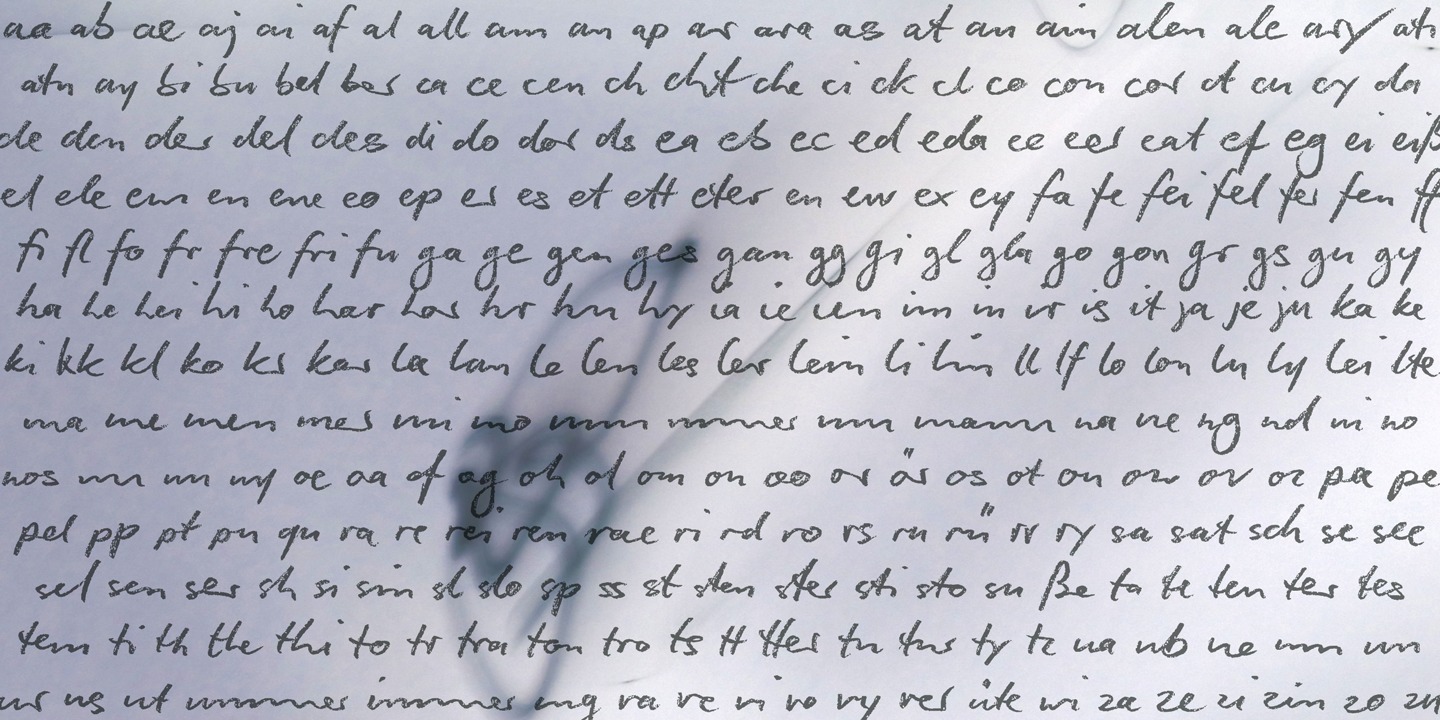 Example font Conte Script Plus #4